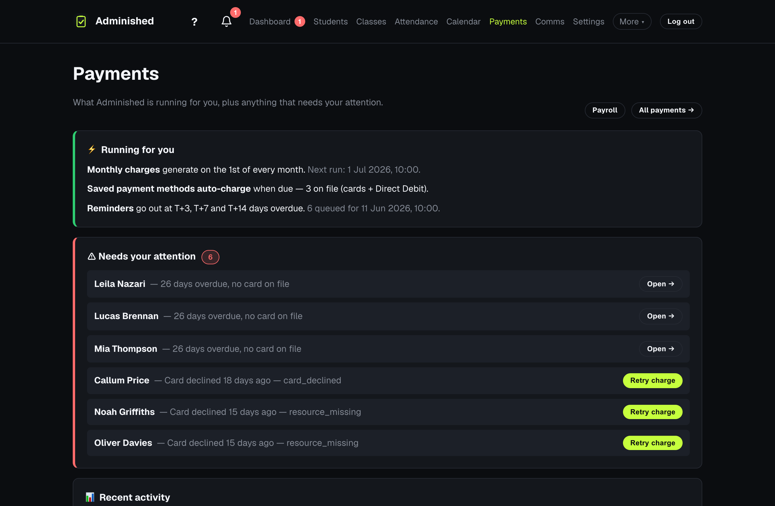 Request payments